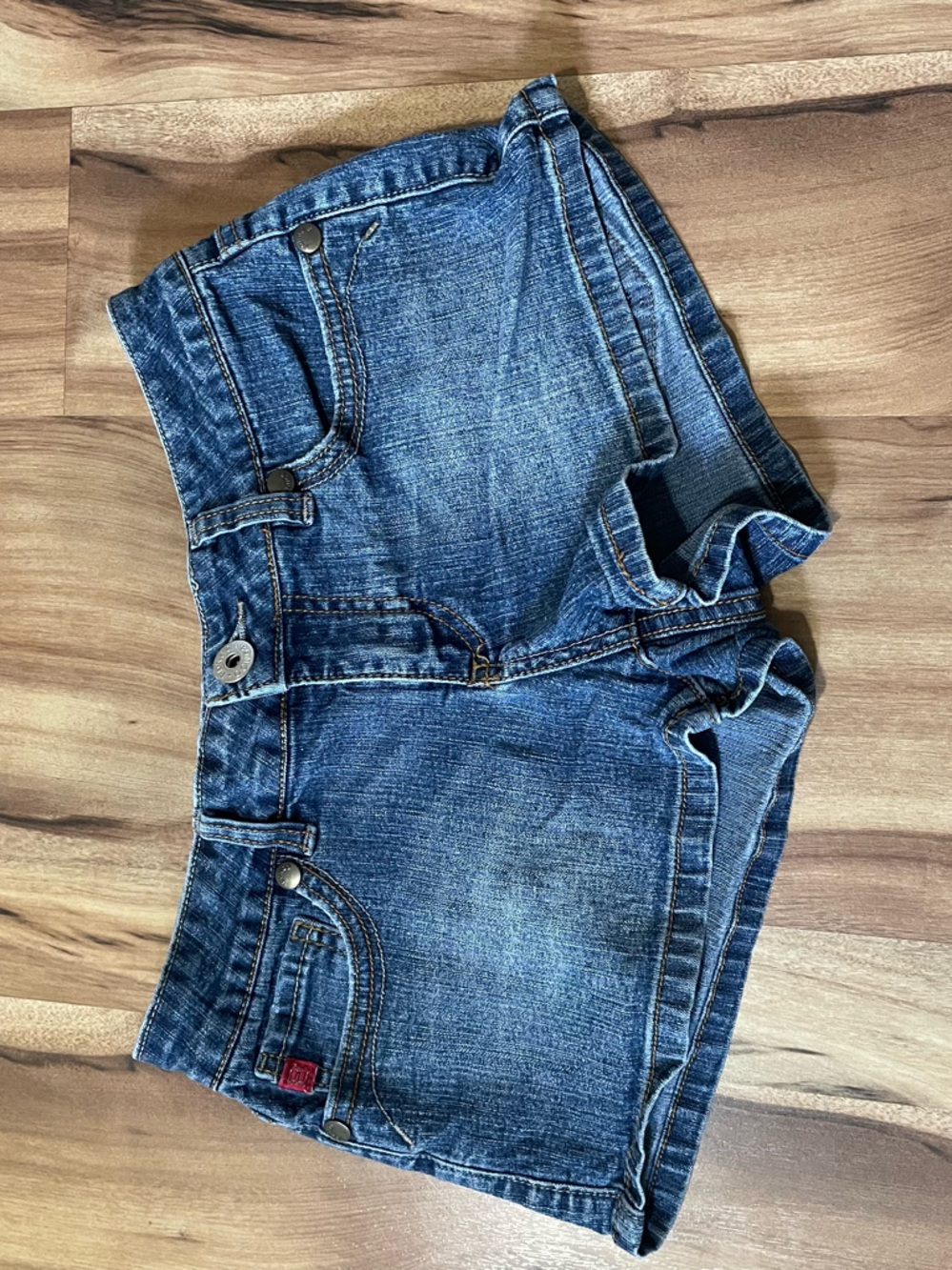 Vintage Bongo Y2K Low Rise Denim Micro Shorts - Medium Wash - Size 3